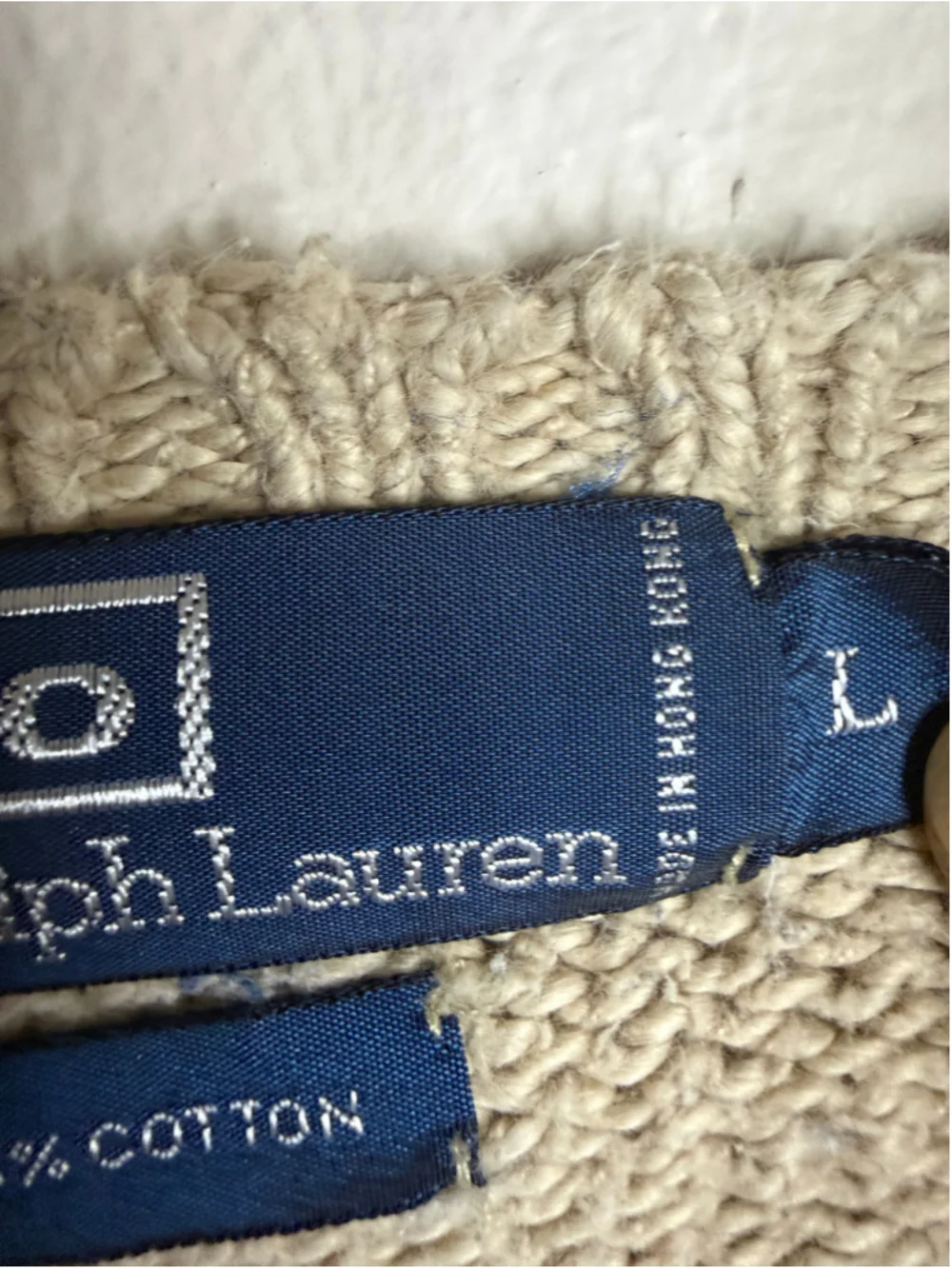 Men's Polo Ralph Lauren Crewneck Sweater Size L Beige